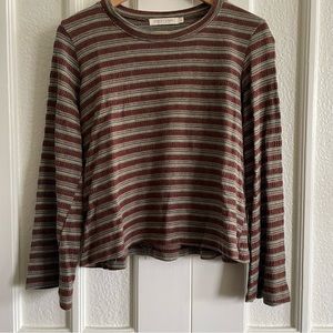 70s Striped Sweater w/ Bell Sleeves